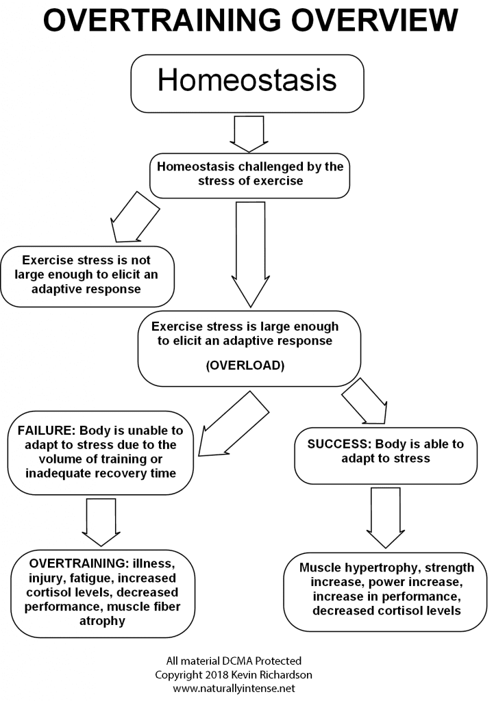 Effects of overtraining from overload brought on by combined aerobic and strength training