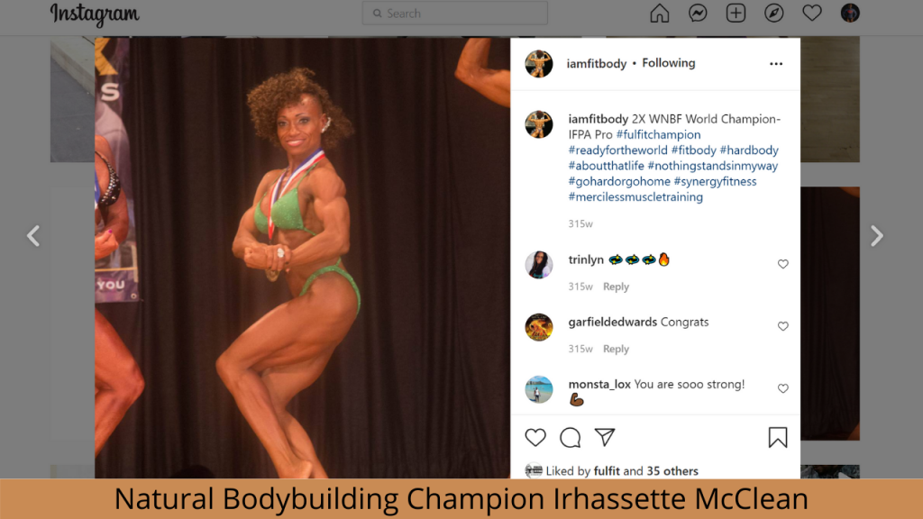 Female world natural bodybuilding champion Irhassette McClean