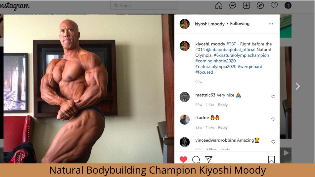 natural bodybuilding champion Kiyoshi Moody