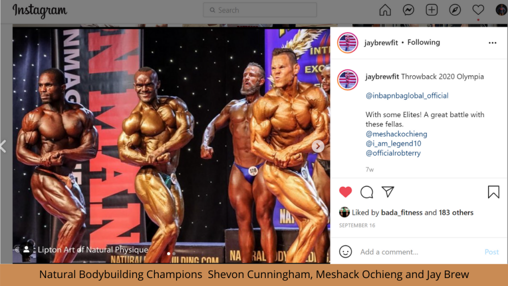 natural bodybuilding champions Shevon Cunningham and Jay Brew