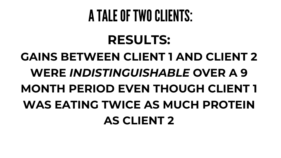 Tale of Two Clients Results