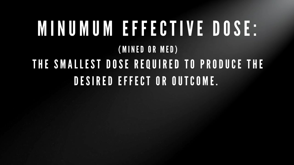 MINUMUM EFFECTIVE DOSE