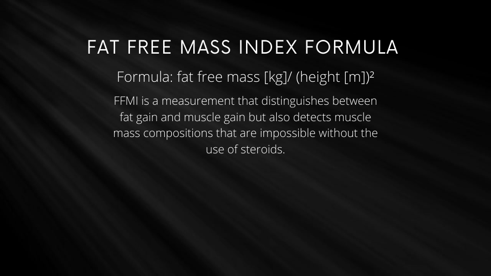 Fat Free Mass Index Formula