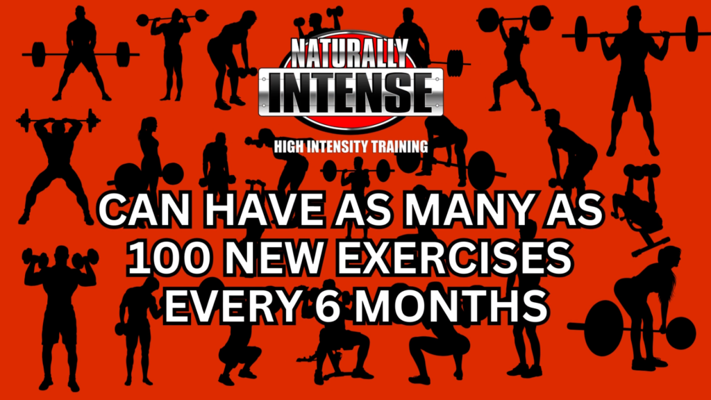 With Naturally Intense High Intensity Training you can have 100 exercises done over 6 months