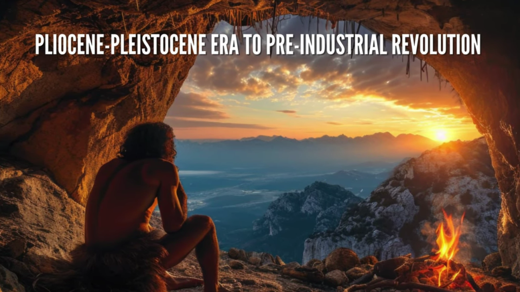 The study of diets from the pliocene-pleistocene era to pre-industrial revolution is important as many complications and diseases were not evident then