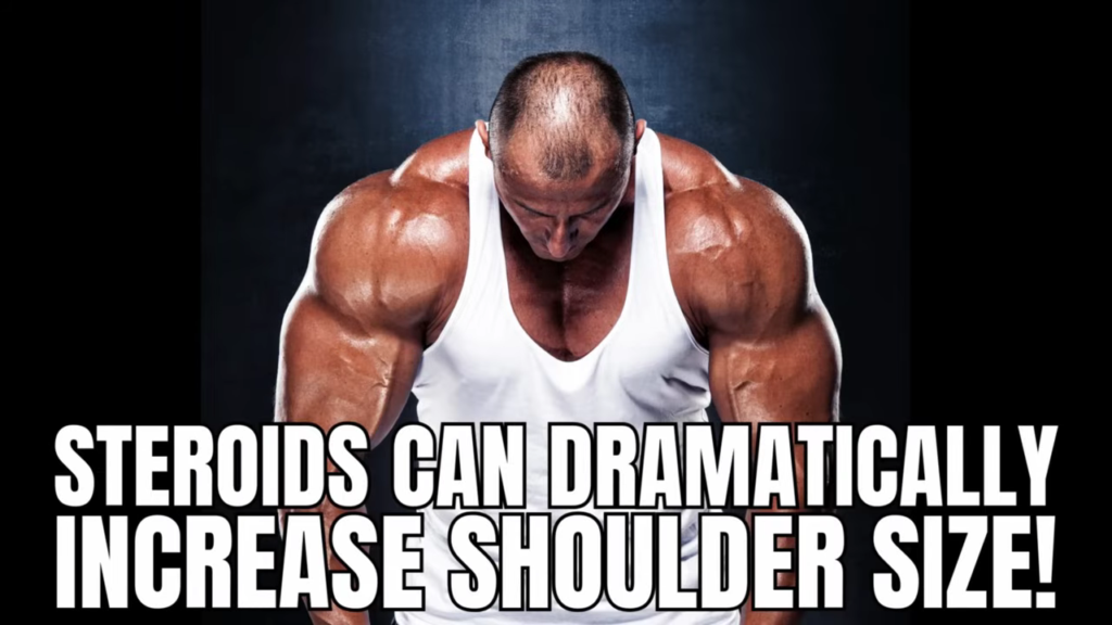 Steroids also specifically tend to increase shoulder size meaning athletes on drugs can have large, capped shoulders with little to no effort