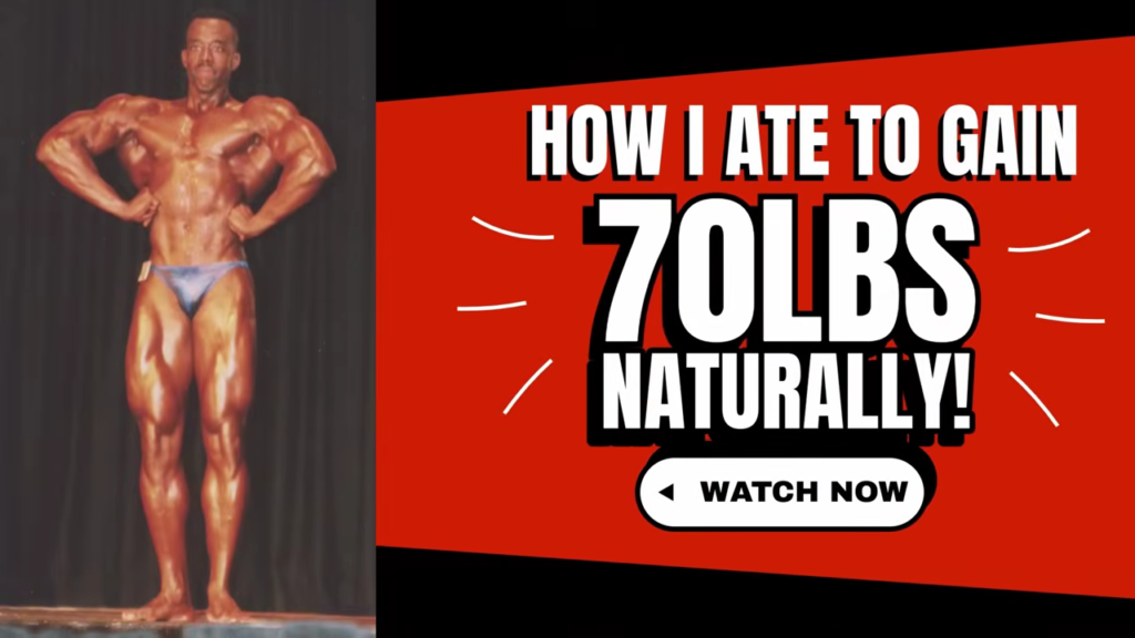 Natural Bodybuilder Kevin Richardson's video on what he ate to build 70lbs of muscle naturally