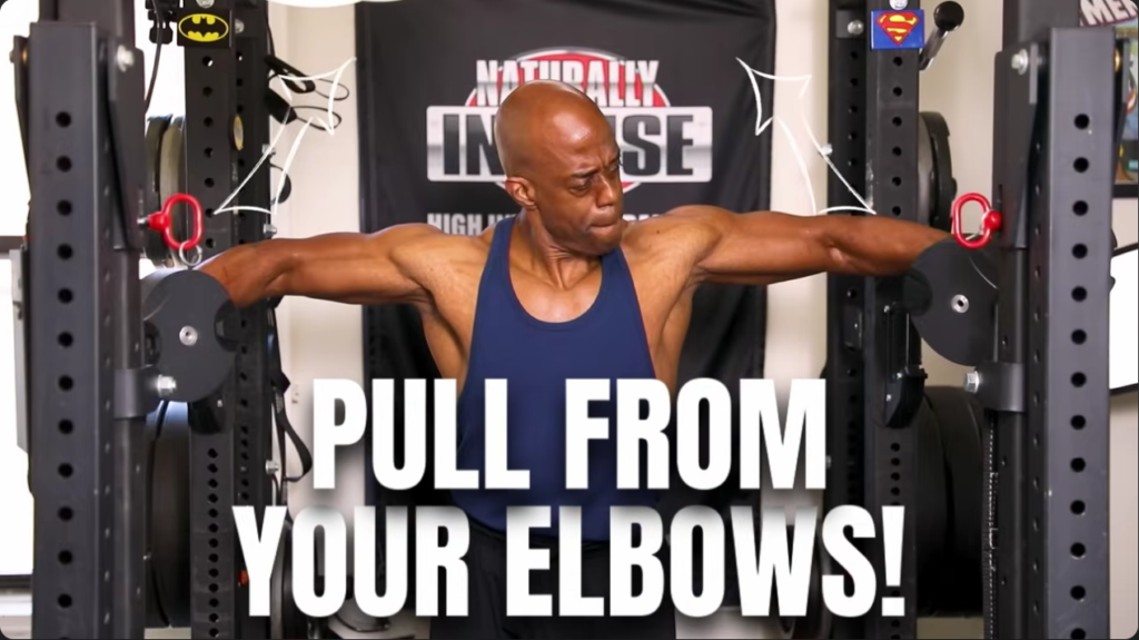 One of the keys to pain free side lateral raises is to pull from your elbows and avoid any twisting movements