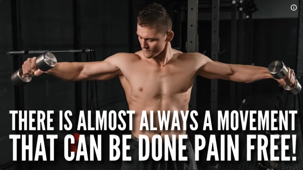 You can always find a movement that can be done pain free, test with light weight first and if it does hurt, don't do it!