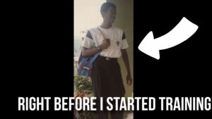 Young natural bodybuilder beginning his transformation journey