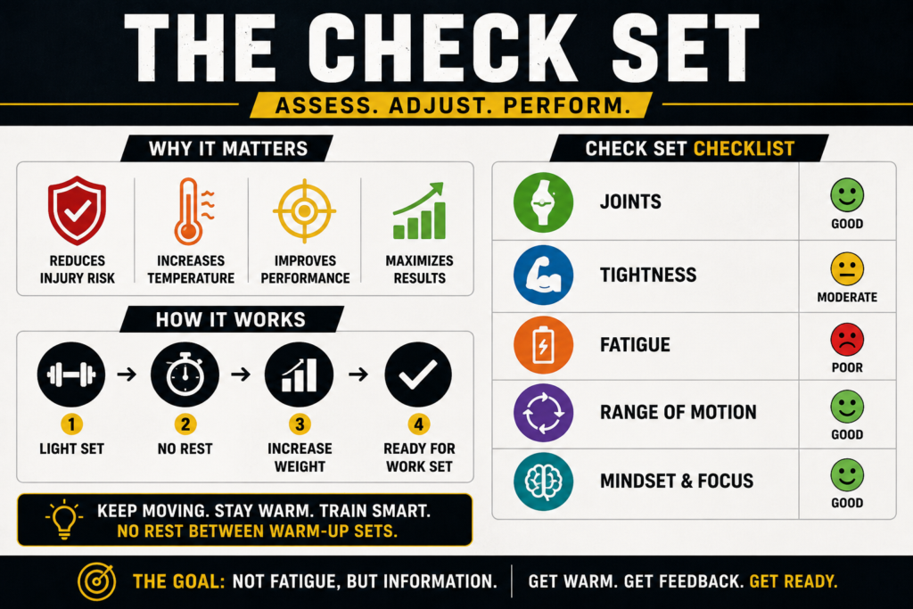check set warm up checklist