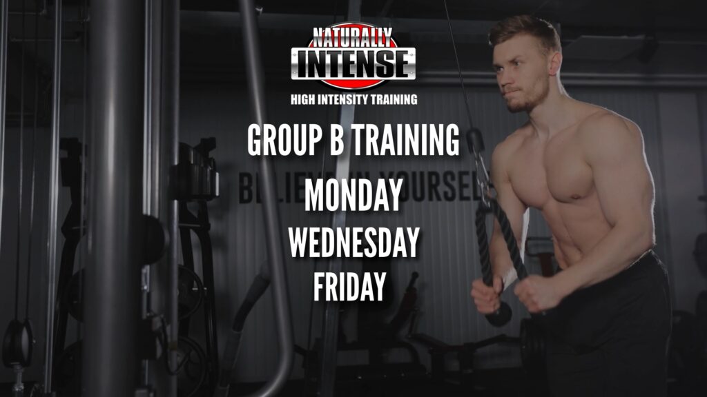 group b trained monday wednesday friday